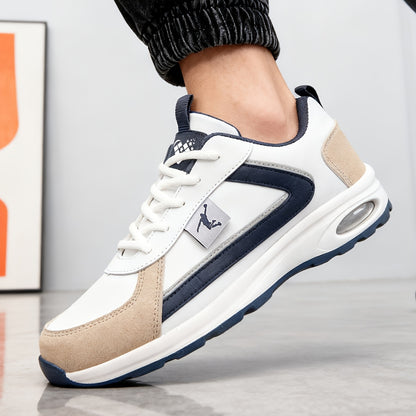 ZERJER Men'S Casual Sports Shoes | Comfortable Low-Top Lace-up Sneakers with Thick Rubber Sole, Faux & Fabric Upper, Breathable for Daily & Casual Wear, Suitable for Hiking & Outdoor Activities, Sizes 39-48