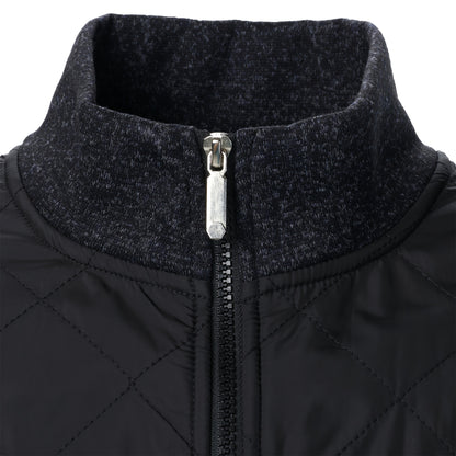 Men's Blocking Quilted Jacket For Spring And Autumn, Casual Stylish Outdoor Stand Collar Coat As Gift