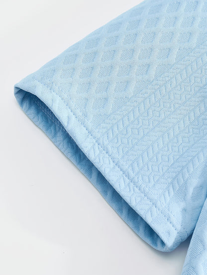 Fashionable and Simple Casual Short-sleeve T-shirt for Daily Commuting and Shopping, a Comfortable and Breathable Top for Men - ayq