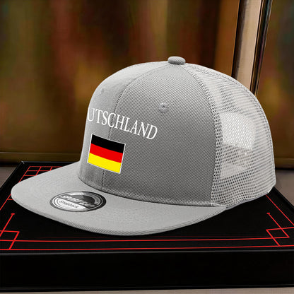 Unisex German Flag Casual Hip-Hop Hat with Flat Brim