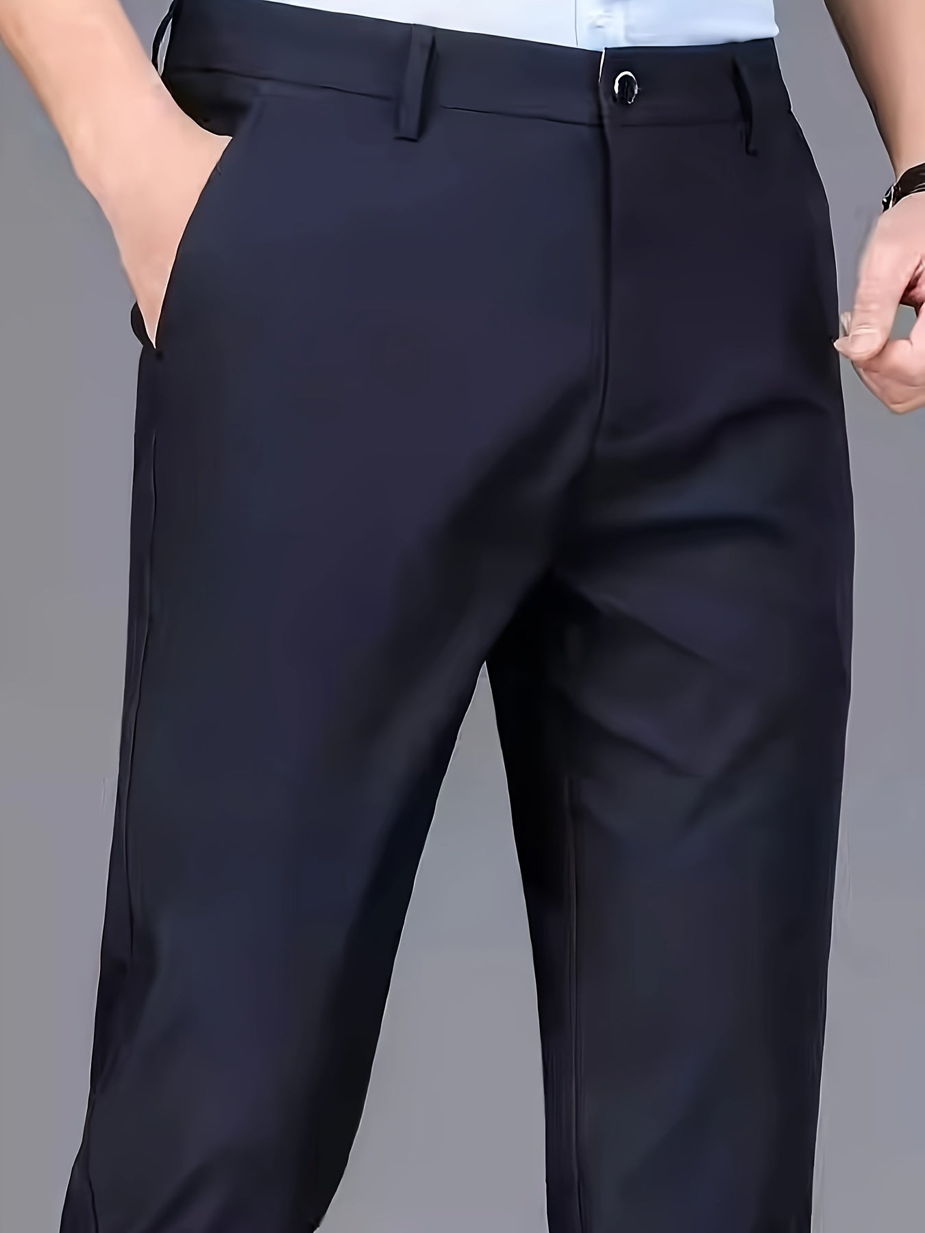 Men's straight-leg suit pants, which can be used as professional formal wear or thick casual pants for autumn and winter.