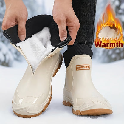 Men's Short PVC Rain Boots for Winter Outdoor Sports