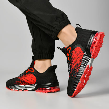 New Hot-Selling Men's Knitted Fabric Upper Sneakers Casual Men's Shoes Air Cushion Shoes - ayq