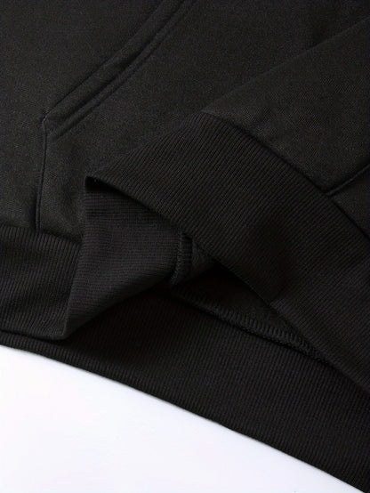 Women'S 2024 New Year Sweatshirt and Pants Set, Hooded Long Sleeve Casual Outfit with Pockets, Polyester Knit Fabric, Geometric Pattern, for Autumn/Winter Season