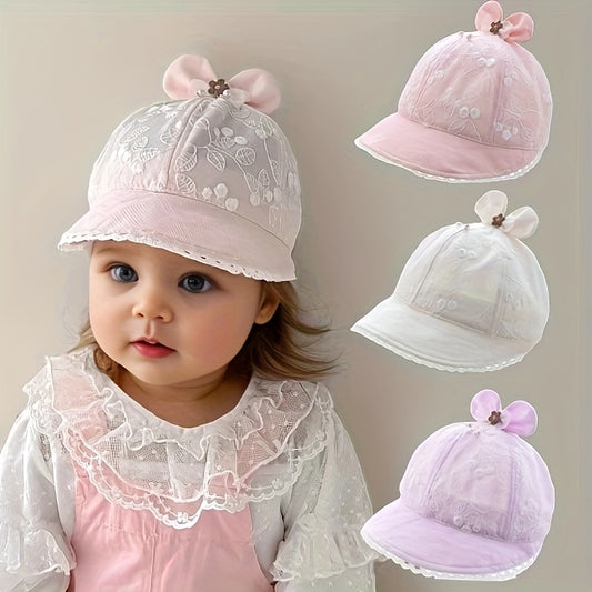 Baby Fisherman Bucket Hat for Girls, Breathable Spring-Summer