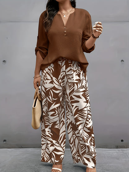 Women's Elegant Slim Straight Geometric Pants
