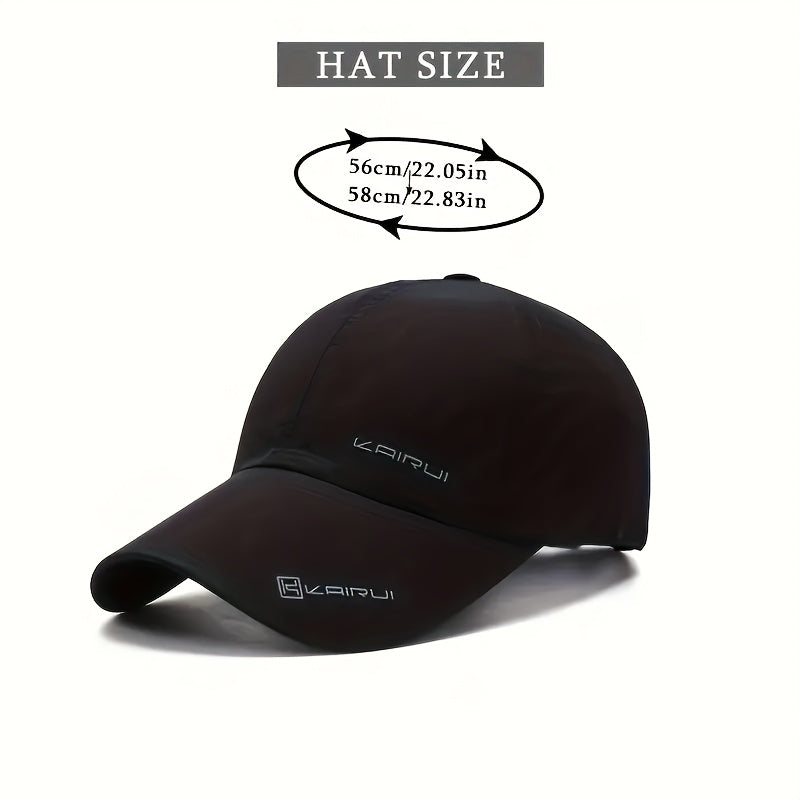 Kairui Unisex Breathable Sun Protection Baseball Cap, Lightweight Polyester 100% Fabric, Adjustable Casual Style, Alphabet Pattern, Hand Wash, Ideal for Mardi Gras & Ramadan Gifts