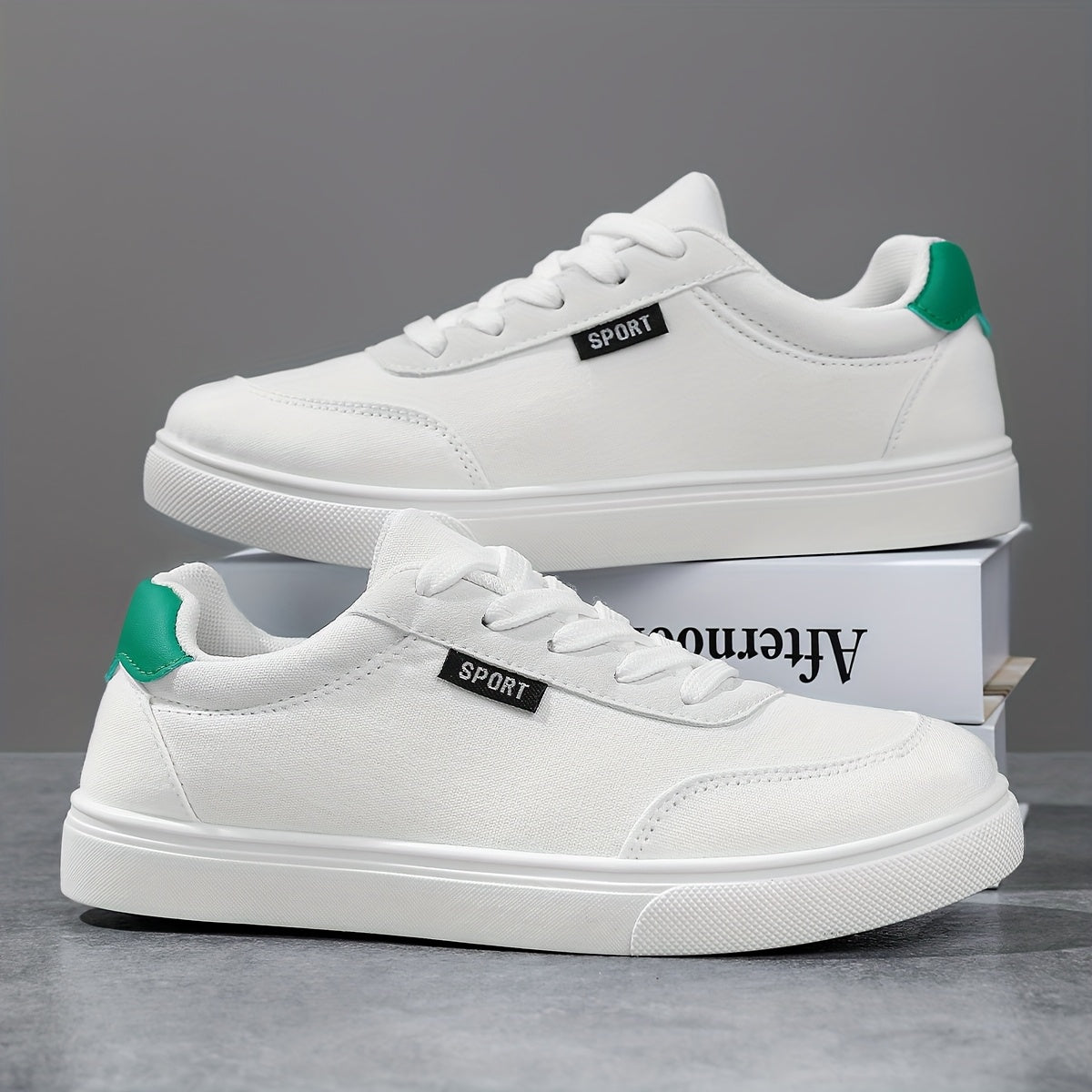 Women's White Low-Top Sneakers - Lightweight All-Season Round Toe Lace-Up Casual Shoes with Cushioned EVA Sole & Non-Slip Outsole Suitable for Outdoor Walking, Sports, Gym, Daily Wear - All-Terrain Comfortable White Sneakers, - ayq