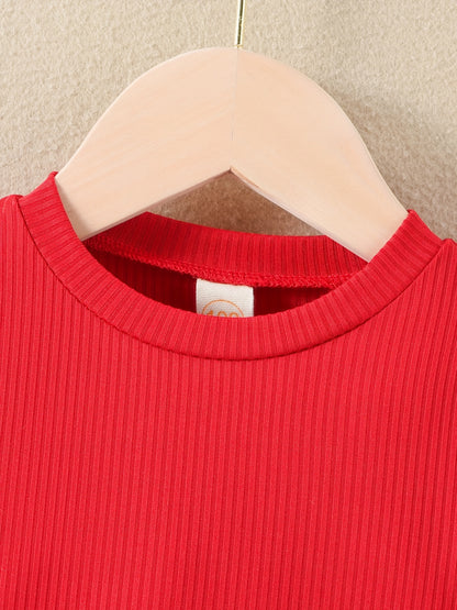 Youngsters Girls Ruffle Tee &amp; Houndstooth պրինտ կիսաշրջազգեստ և գլխարկ