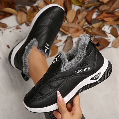 Women's Winter Snow Boots - Deep Burgundy/Black/, Slip-Resistant Rubber Sole & Cushioned Insole, Cozy Fleece Lining - Low-Heel Platform Boots for Cold Weather, Ice, and Snow - Brown/Black/Deep Red/ - Ideal for Everyday, Forma