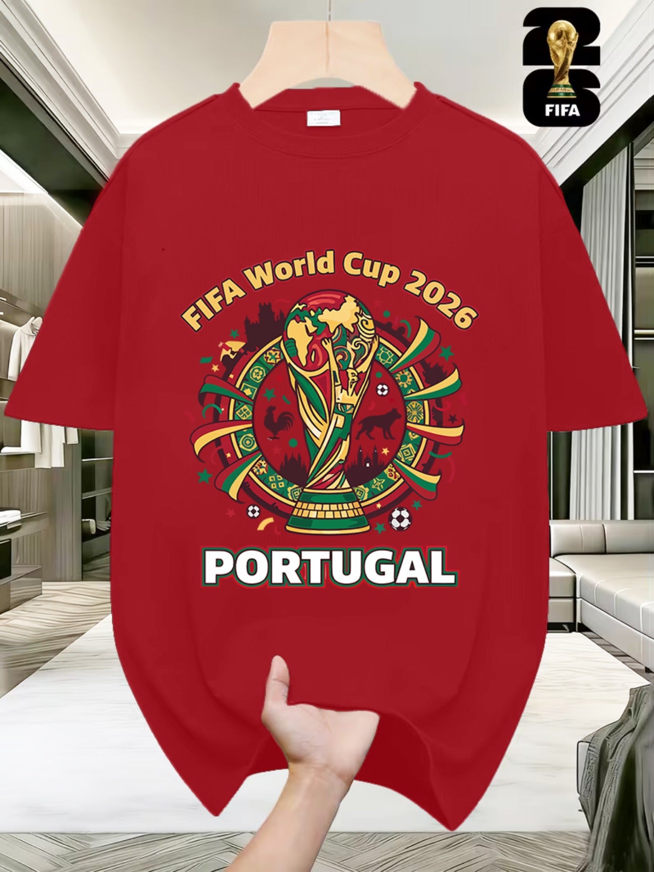 Men's 2026 FIFA World Cup USA-Canada-Mexico T-Shirt, Casual Fit