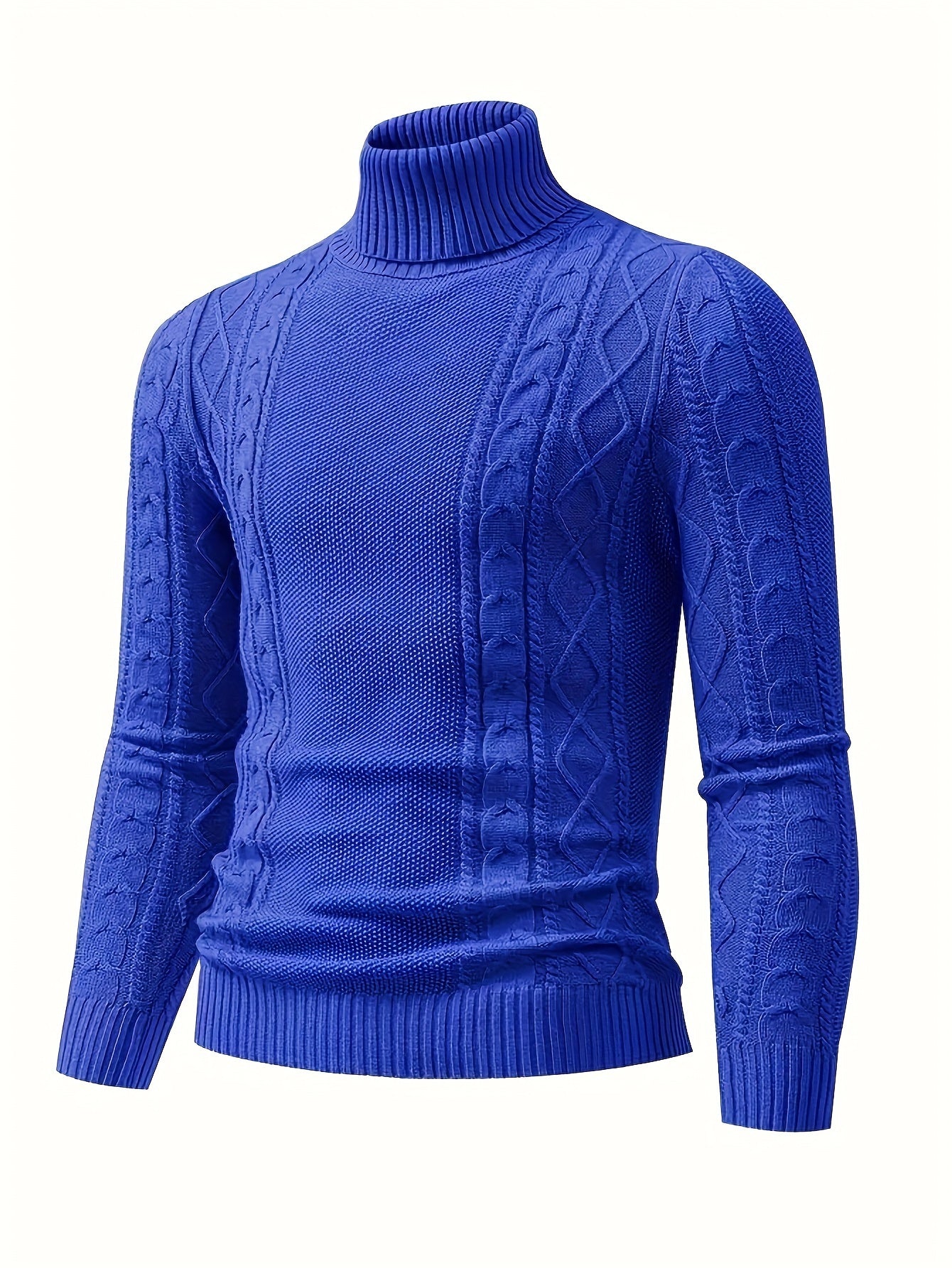 2024 New Cross-Border Men'S Plaid Knit Pullover Sweater (Men'S Warm Top)