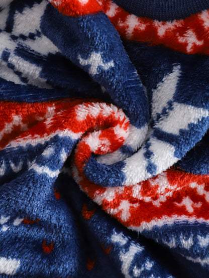 2pcs Girls' Cute Deer Print Fashionable Thick Flannel Set for Autumn/Winter, Soft and Comfortable Warm Outfit, Versatile Casual Attire with Outdoor Activities, Winter Clothing, Autumn Fashion, Stylish Kids' Wear, Playful Desi