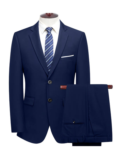 Men's Suit Set 2pcs Suit and Trousers Versatile and Fashionable for Parties, Weddings and Ceremonies