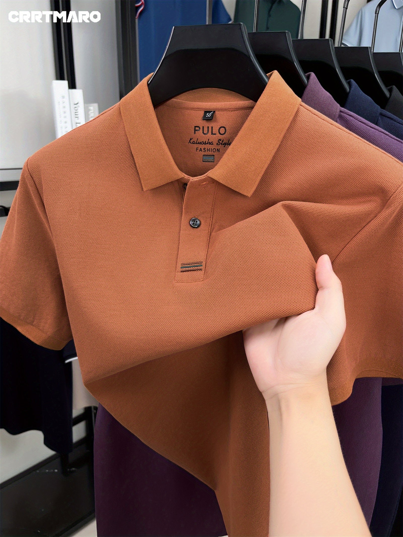 KATMA CRRTMARO Pure Short-Sleeve Men'S Polo Shirt, New Summer Style, Loose And Breathable T-Shirt, Model KYA-6918 - ayq