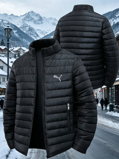 Men's Casual Stand Collar Jacket Lightweight Windproof Warm