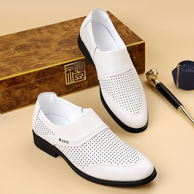 Men's Lightweight Slip-On Loafers - Breathable PU Casual Dress Shoes