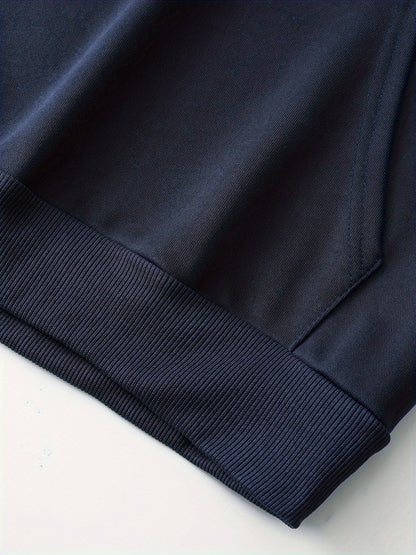 Men'S Golden Letter Print Hooded Sweatshirt - Happy New Year Lettering, Soft Knit Micro-Elastic Fabric, Loose Fit Casual Pullover Hoodie with Front Pocket, Streetwear Style, Unisex Apparel, Durable Material, Trendy Design, Ho