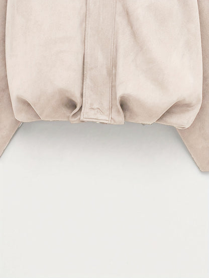 Կանացի վինտաժային բոմբեր բաճկոն - ազատ չափի երկար թևքով, կայծակաճարմանդով և իջեցված ուսերով, շագանակագույն առօրյա վերնազգեստ աշուն/ձմեռ համար, չձգվող գործվածք, իդեալական է առօրյա հագուստի համար, աշուն-ձմեռ բաճկոն | Վինտաժային բոմբեր ոճ | Zipp