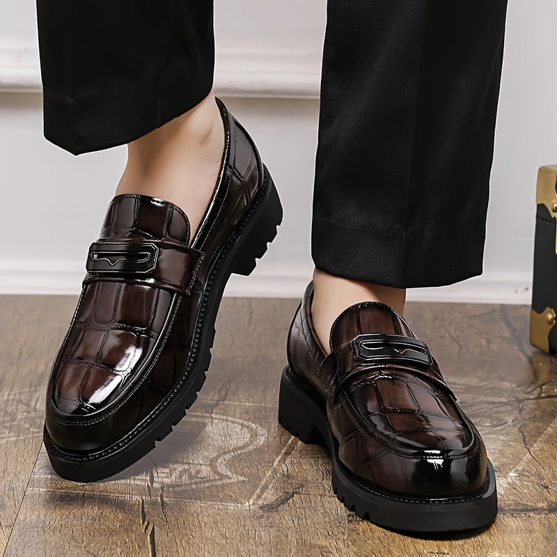 Men's Business Casual Thick-Soled Slip-On Loafers
