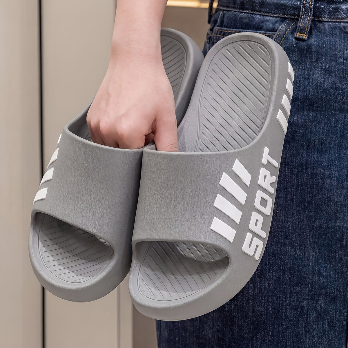 Men's Plus Size Casual Slip-On Slippers for Indoor & Outdoor