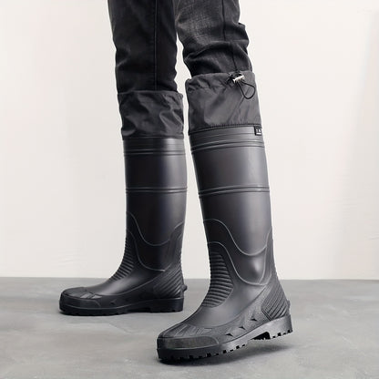 Men's Waterproof Slip-Resistant Outdoor Rain Boots for Fishing