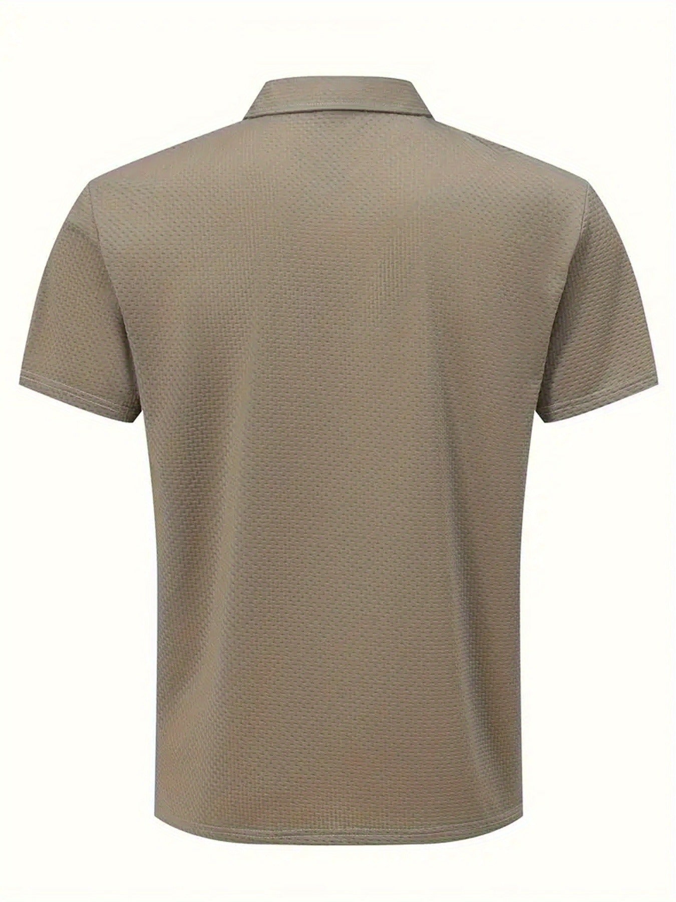 FS1128 Style Men'S Jacquard Polo Shirt with Unique Print Patterns, Casual Short Sleeves, Summer Fashion, Breathable Embossed Top, a Perfect Gift - ayq