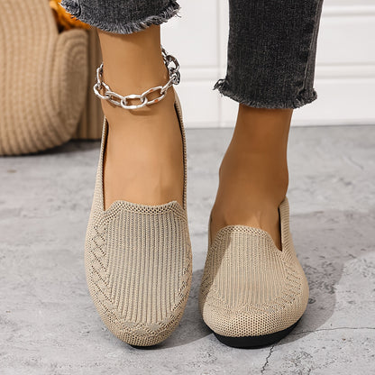 Lightweight Mesh Loafers for Women - Breathable And Easy to Wear, These Comfortable Flat Shoes in Purple Feature a Fabric Upper And Rubber Sole, Ideal for Any Season.