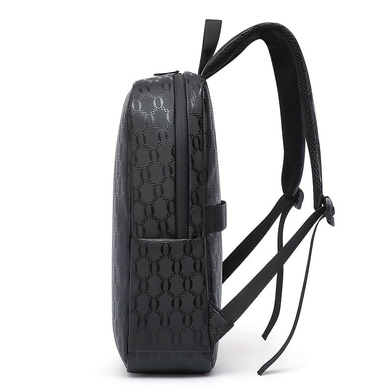 Extra Large Capacity Backpack - Durable PVC Fabric, Stylish Black Design with Multiple Compartments and Padded Laptop Section - Perfect for College, Business, and Travel   Versatile Computer Bag  Business Backpack   Multi-Fu