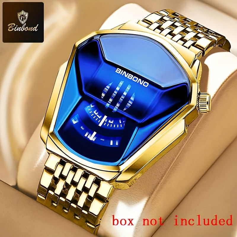 BINBOND Men's Quartz Business Watch Stainless Steel Strap