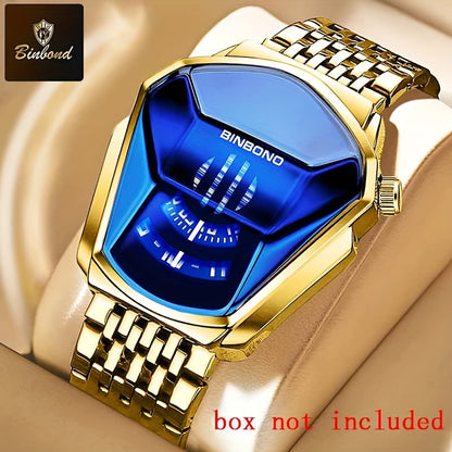 BINBOND Men's Quartz Business Watch Stainless Steel Strap