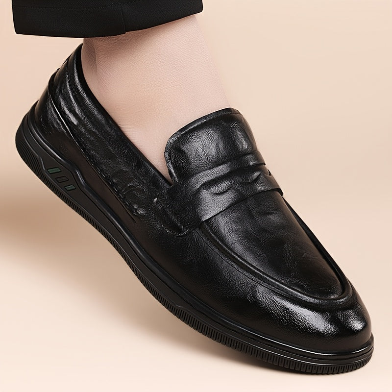 Men’s Business Casual Slip-On Shoes with Non-Slip Rubber Sole