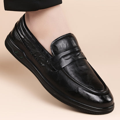 Men’s Business Casual Slip-On Shoes with Non-Slip Rubber Sole