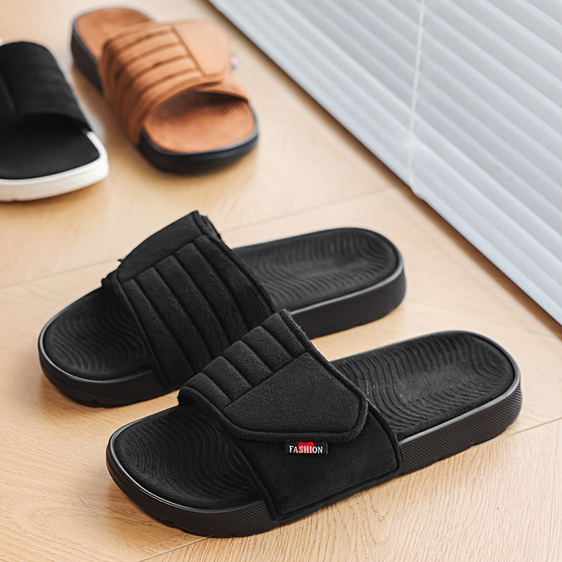 Comfortable All-Season Microfiber Couple's Casual Slippers