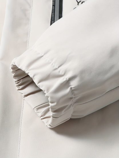 Men'S Stylish Black Hooded Windbreaker Jacket with Zipper Pockets - Casual, Loose Fit, Long Sleeve, Polyester Lining, Perfect for Spring and Fall, Casual Wear Jacket|Hooded Jacket|Zippered Jacke