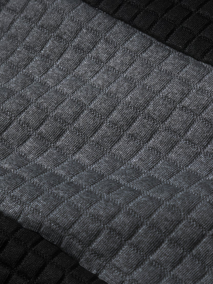 Նորաձև գլխարկով սվիտեր | Տղամարդու առօրյա սվիտեր թեթևակի ձգվող գործվածքից, երկար թևքերով, գրպանային դետալներով, միագույն նախշերով՝ գարուն/աշուն