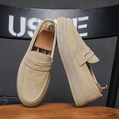 Unisex Streamlined Cushioned PU Loafers with Cloud Pattern