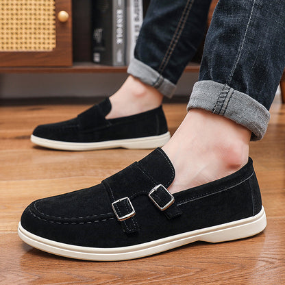 Men's Casual Slip-On Loafers with Microfiber Upper