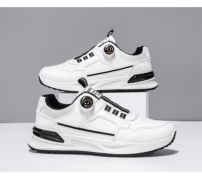 [sneakers] Men'S Large Size Running Shoes | Casual Sports Footwear, Cross-Training, Low-Top, Faux, Lace-Up, All-Season, Solid Color - ayq