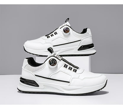 [sneakers] Men'S Large Size Running Shoes | Casual Sports Footwear, Cross-Training, Low-Top, Faux, Lace-Up, All-Season, Solid Color - ayq