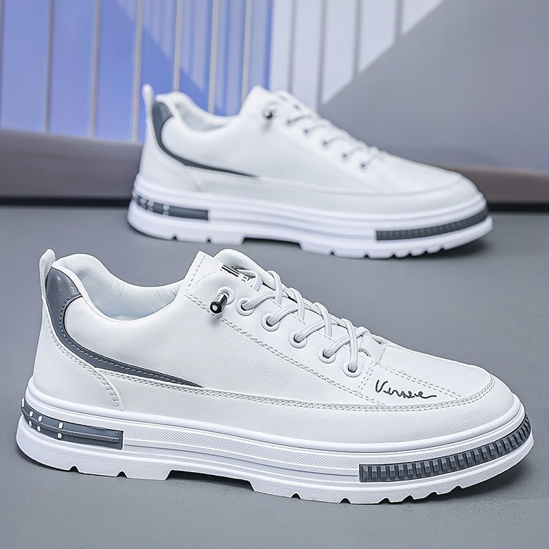Men's Mid-Top Casual Sport Shoes with PU Upper