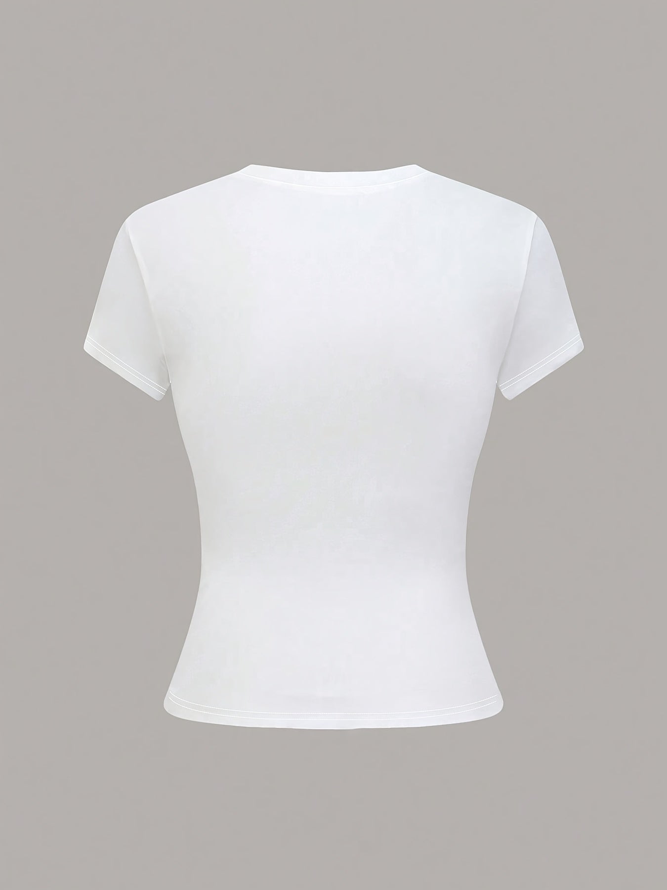 Slim Fit Believe Letter Graphic T-Shirt, Comfortable & Stylish - ayq