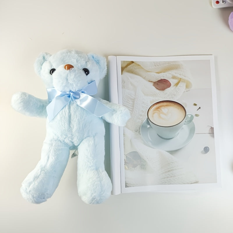 Pet Supplies Teddy Bear Style Design Pet Plush Dog Toy, Purple, Brown, Blue, White, Beige 5 Colors Available, Soft and Comfortable Plush Material, Filled Animal Plush Toys, Softly Filled Animals Hug Companion Toys, Suitable f