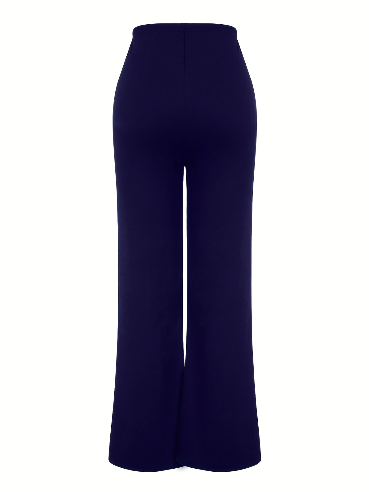 Women's Wide-Leg Casual Trousers with Side Stripe and Button Detail