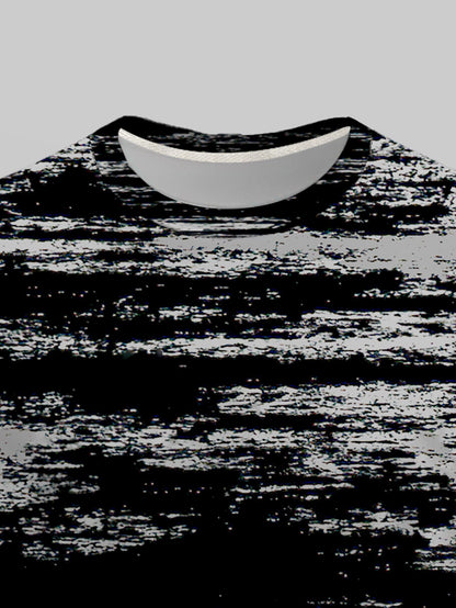 Տղամարդկանց նորաձև, կլոր վզնոցով երկար թևքերով վերնաշապիկ՝ անհատականությամբ, աբստրակտ, հյուսվածքային նախշերով, առօրյա, բազմակողմանի, նորաձև, փողոցային ոճի, երիտասարդական, հիմնական շերտով վերնաշապիկ