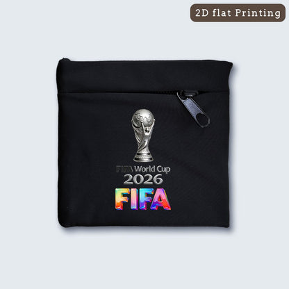 FIFA 2026 Casual Black Wrist Wallet with Zipper Pocket