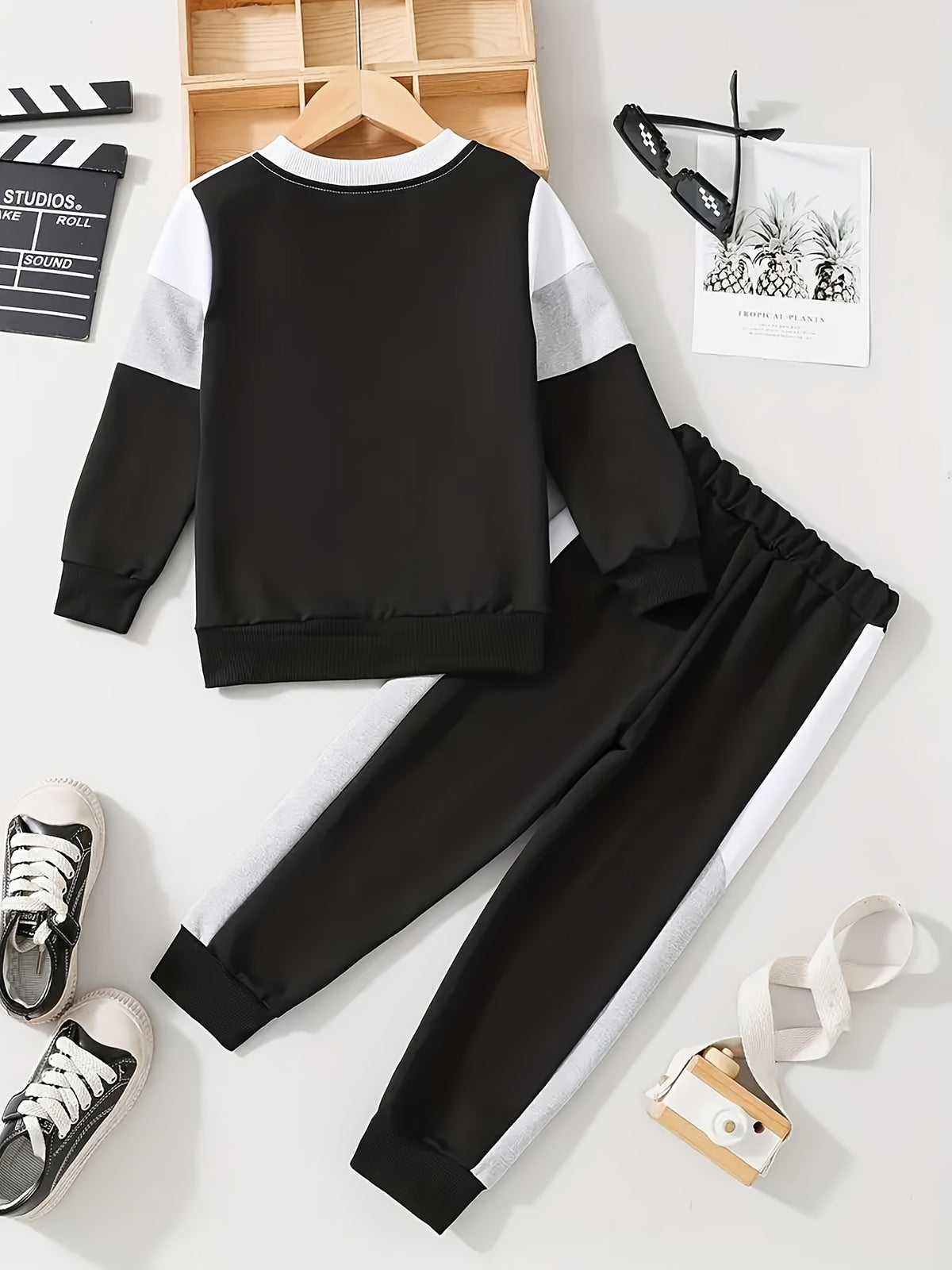 Boys Casual 2-Piece Polyester Suit Spring & Fall Outfit - ayq