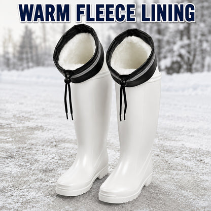 All-Season Tall Waterproof Rain Boots with Fleece Lining
