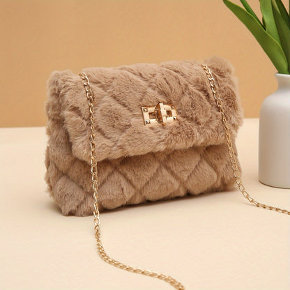 Նորաձև կանացի խաչաձև պայուսակ, նորաձև և բազմակողմանի շղթայով ուսի պայուսակ, փոքր քառակուսի պայուսակ՝ փակվող ճարմանդով