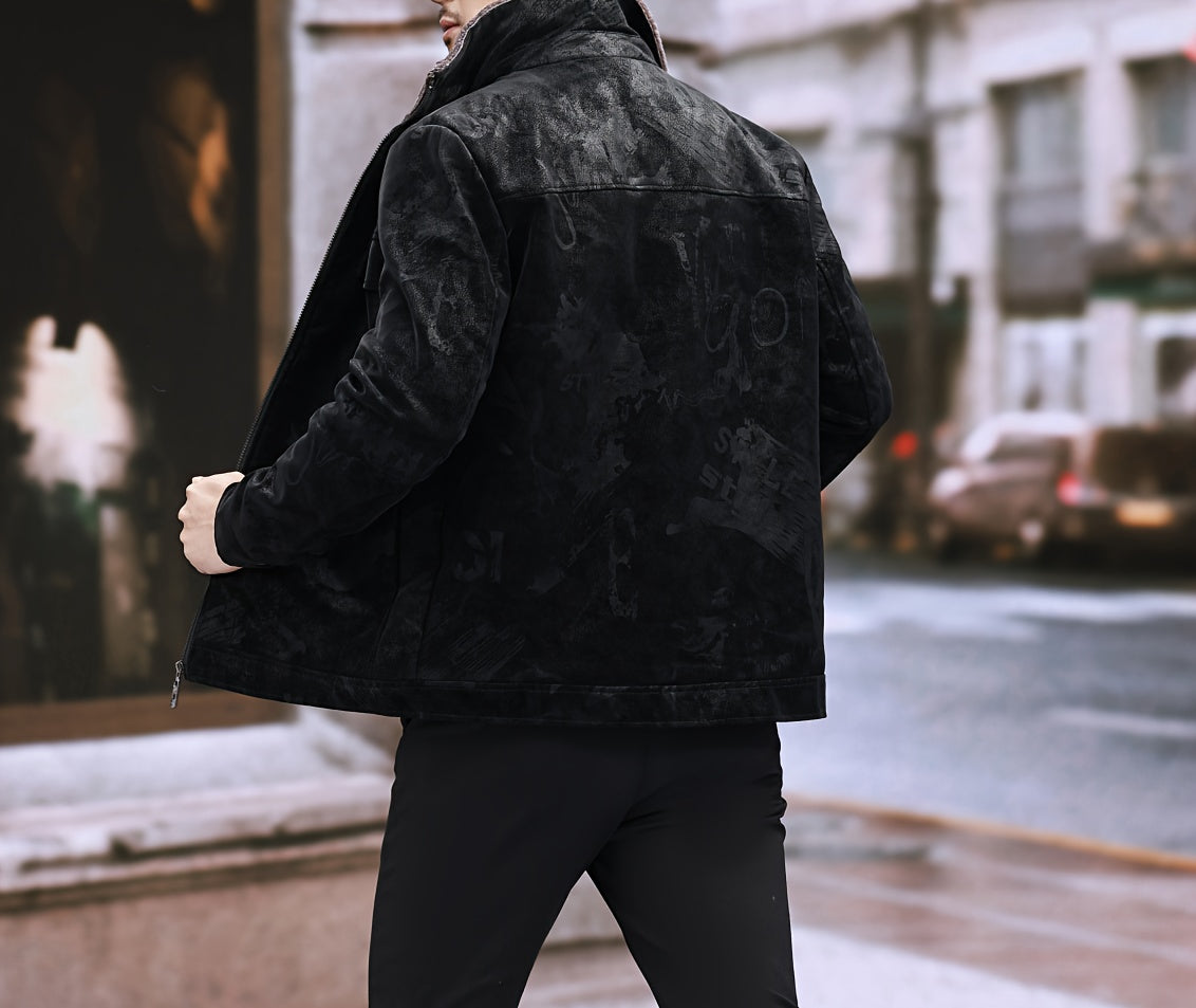 Men's Heavyweight Winter Jacket - Thermal Insulated Coat with Full-Zip Closure, Formal Office & Casual Outerwear - Polyester Lining - Non-Stretch Fabric - Professional Administrative Jacket for Cold Weather